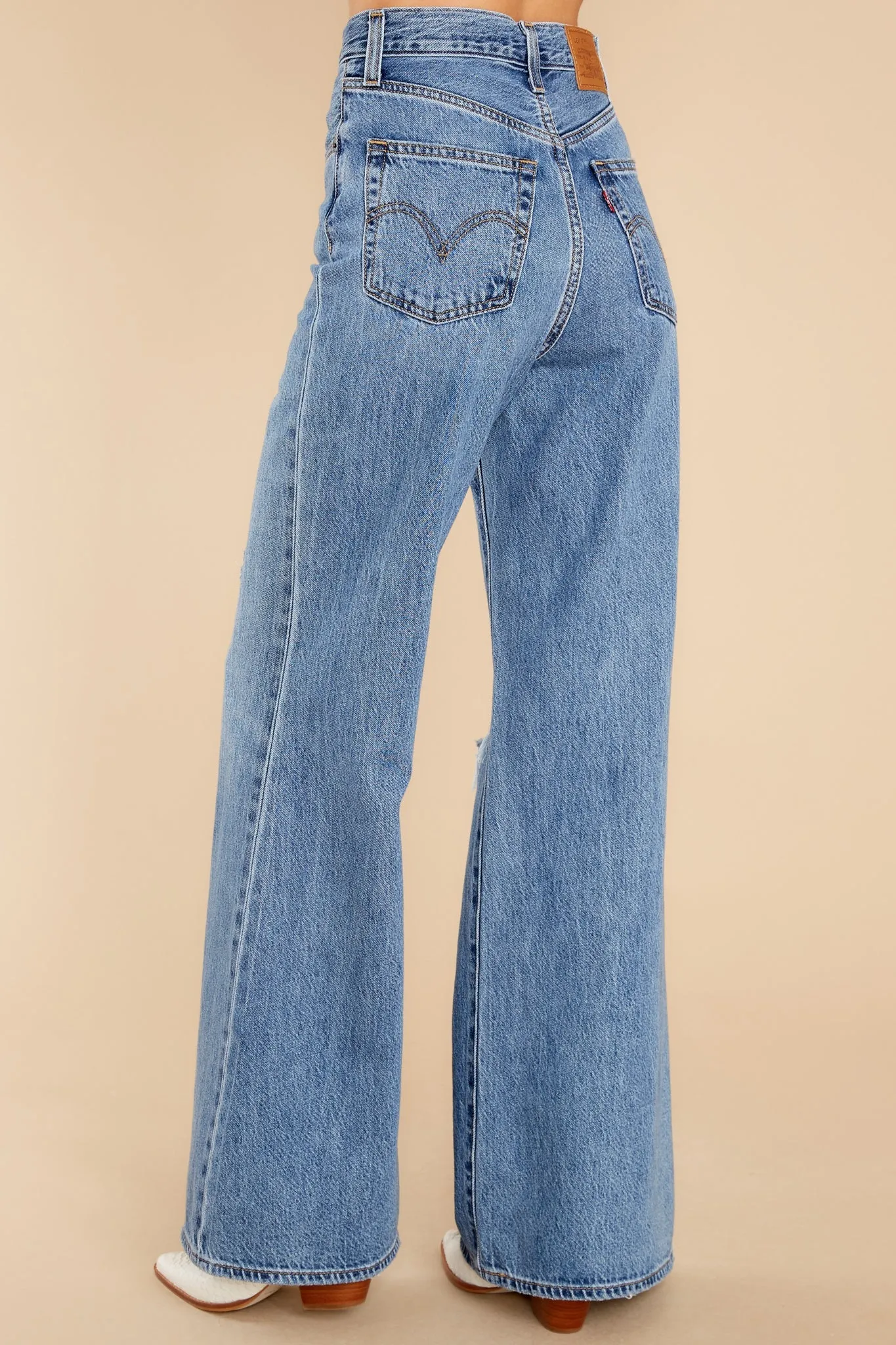 High Loose Flare Jeans In Take Notes