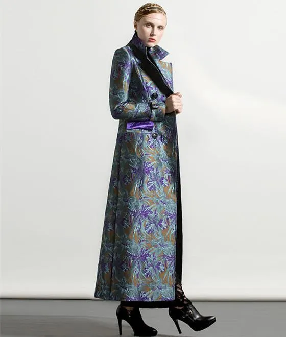 Jacquard Long Jacket For Women