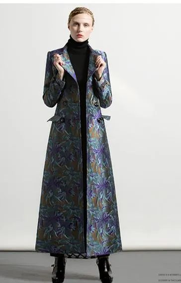 Jacquard Long Jacket For Women