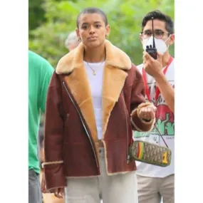 Jordan Alexander Brown Shearling Jacket