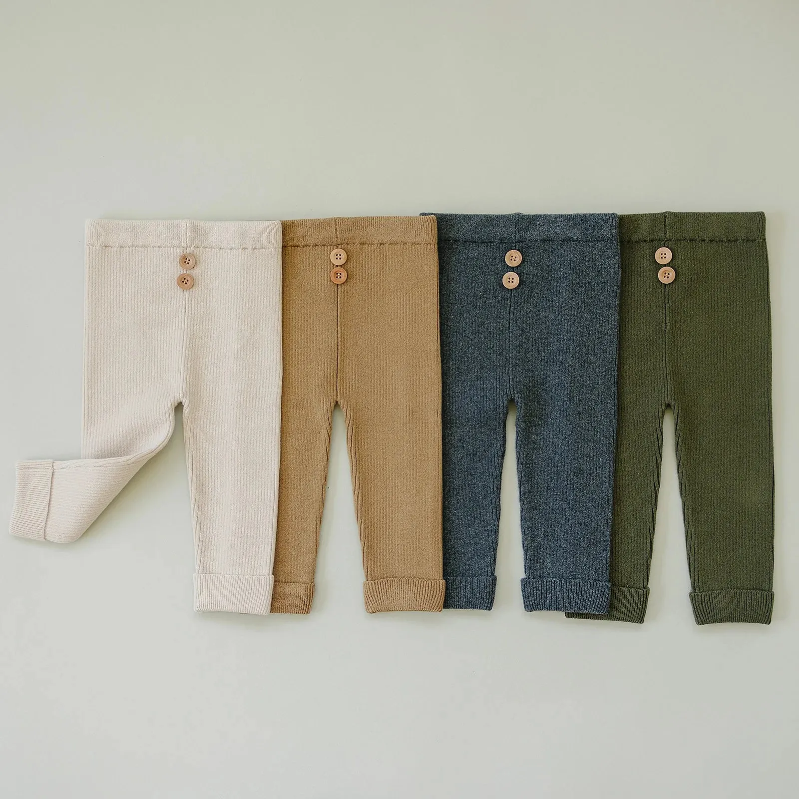 Knit Leggings | Olive