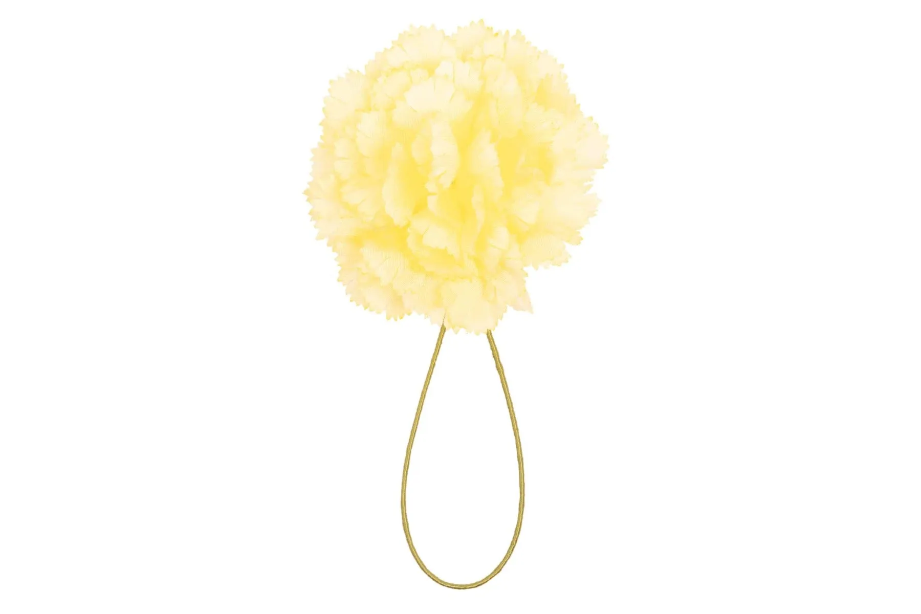 Life-Size Golden Yellow Carnation Boutonnière Flower