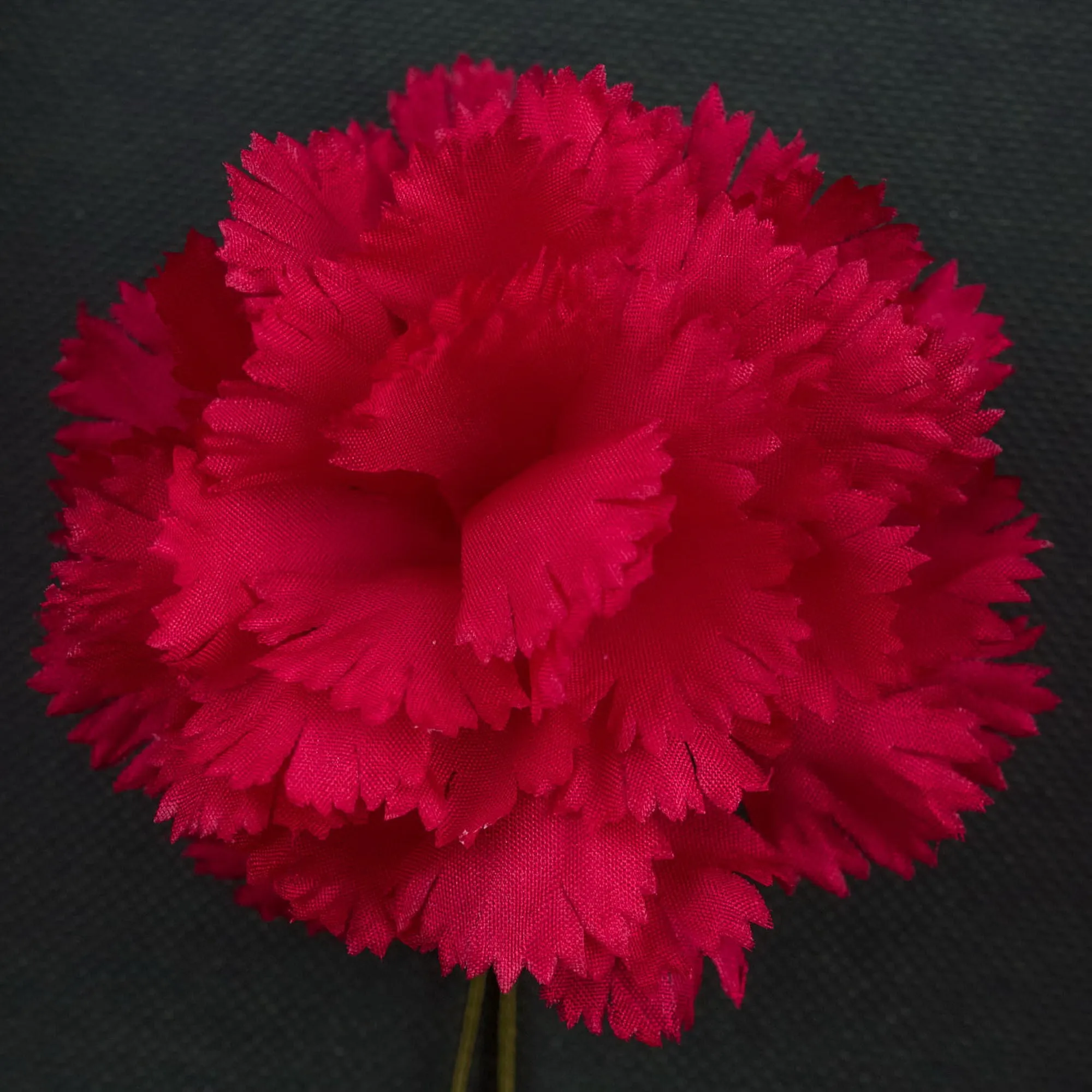 Life-Sized Dark Red Carnation Boutonnière Flower