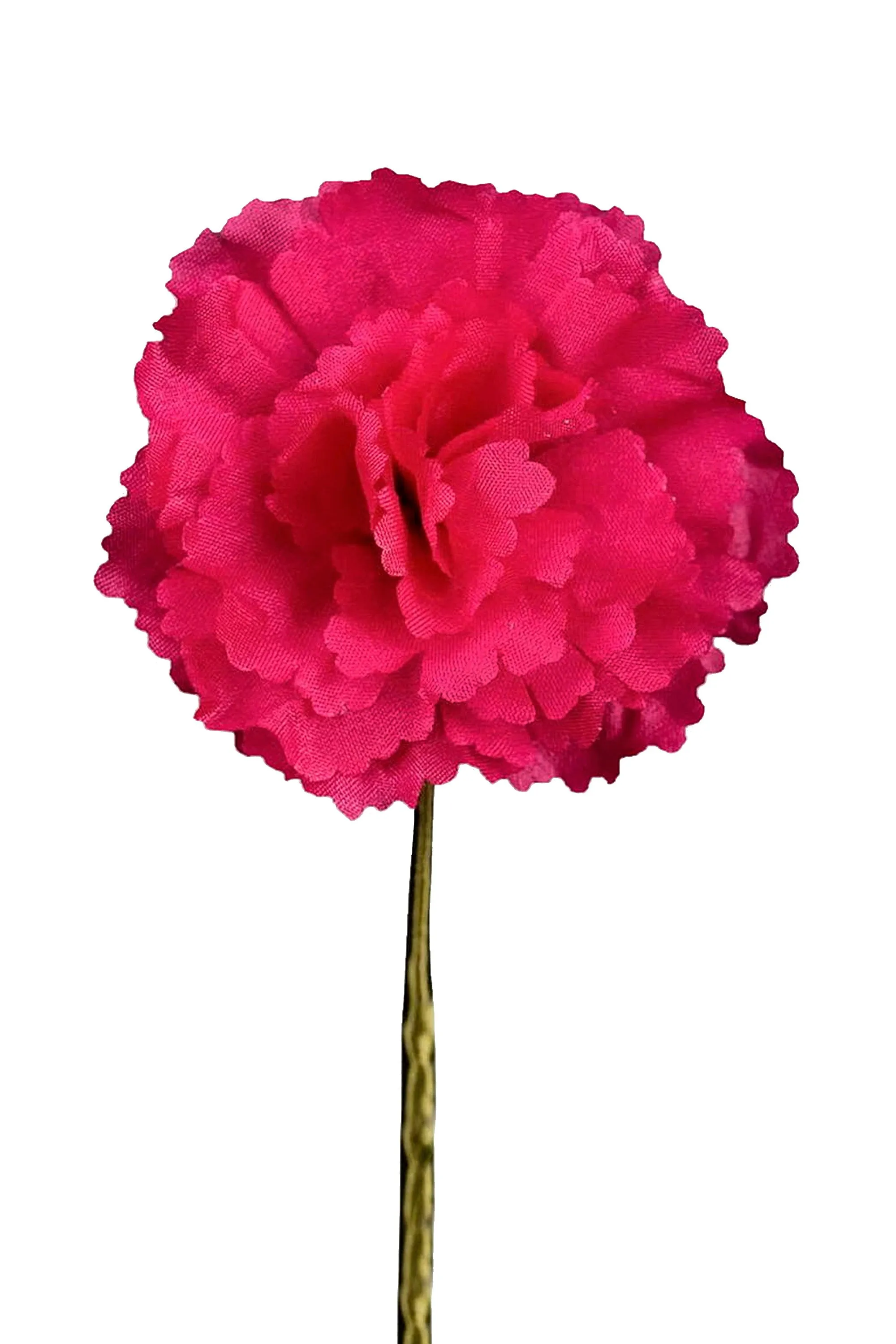 Life-Sized Dark Red Carnation Boutonnière Flower