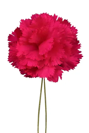 Life-Sized Dark Red Carnation Boutonnière Flower