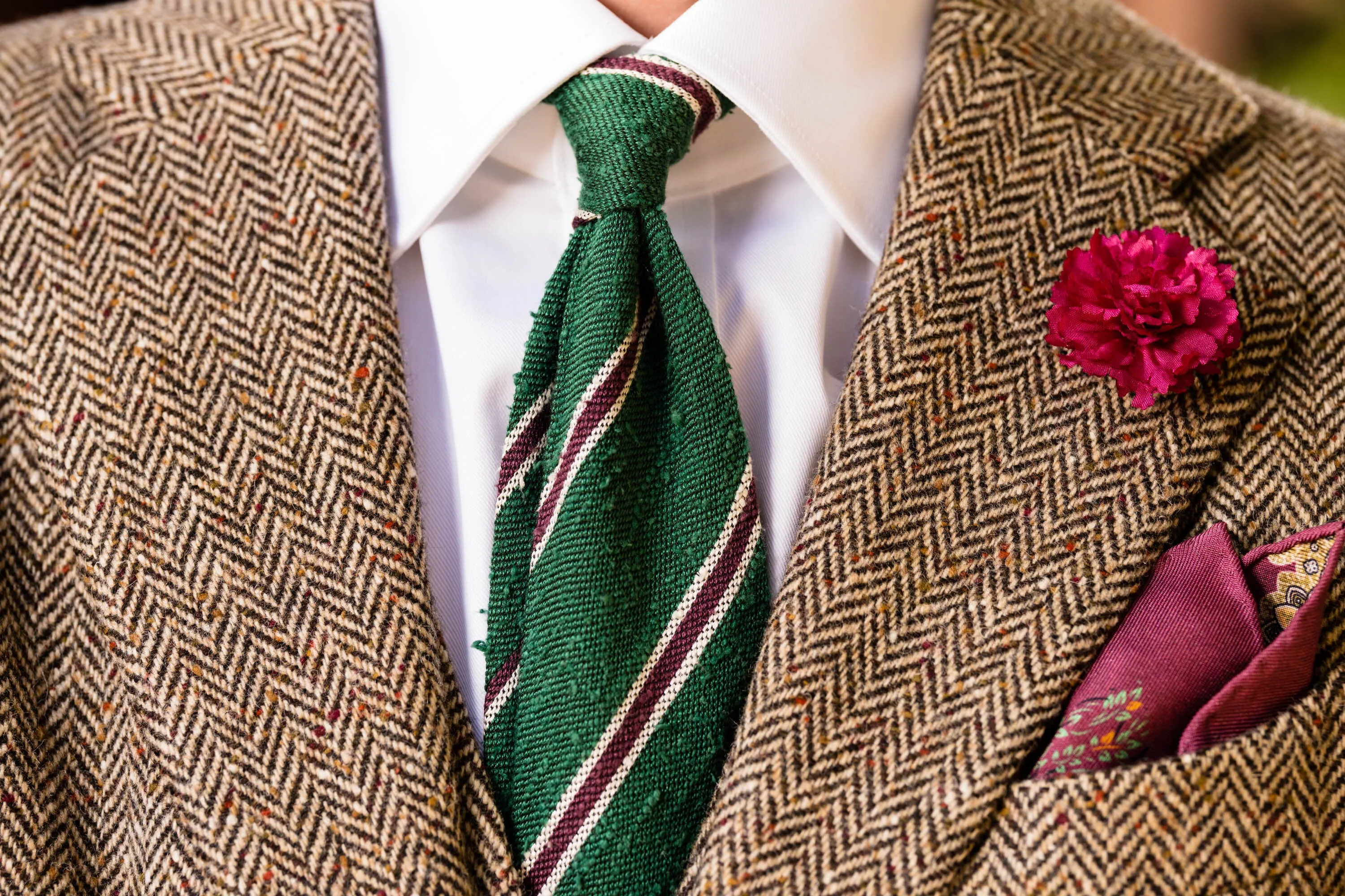 Life-Sized Dark Red Carnation Boutonnière Flower