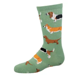 Long Dogs Kids' Athletic Crew Socks (Age 7-10)