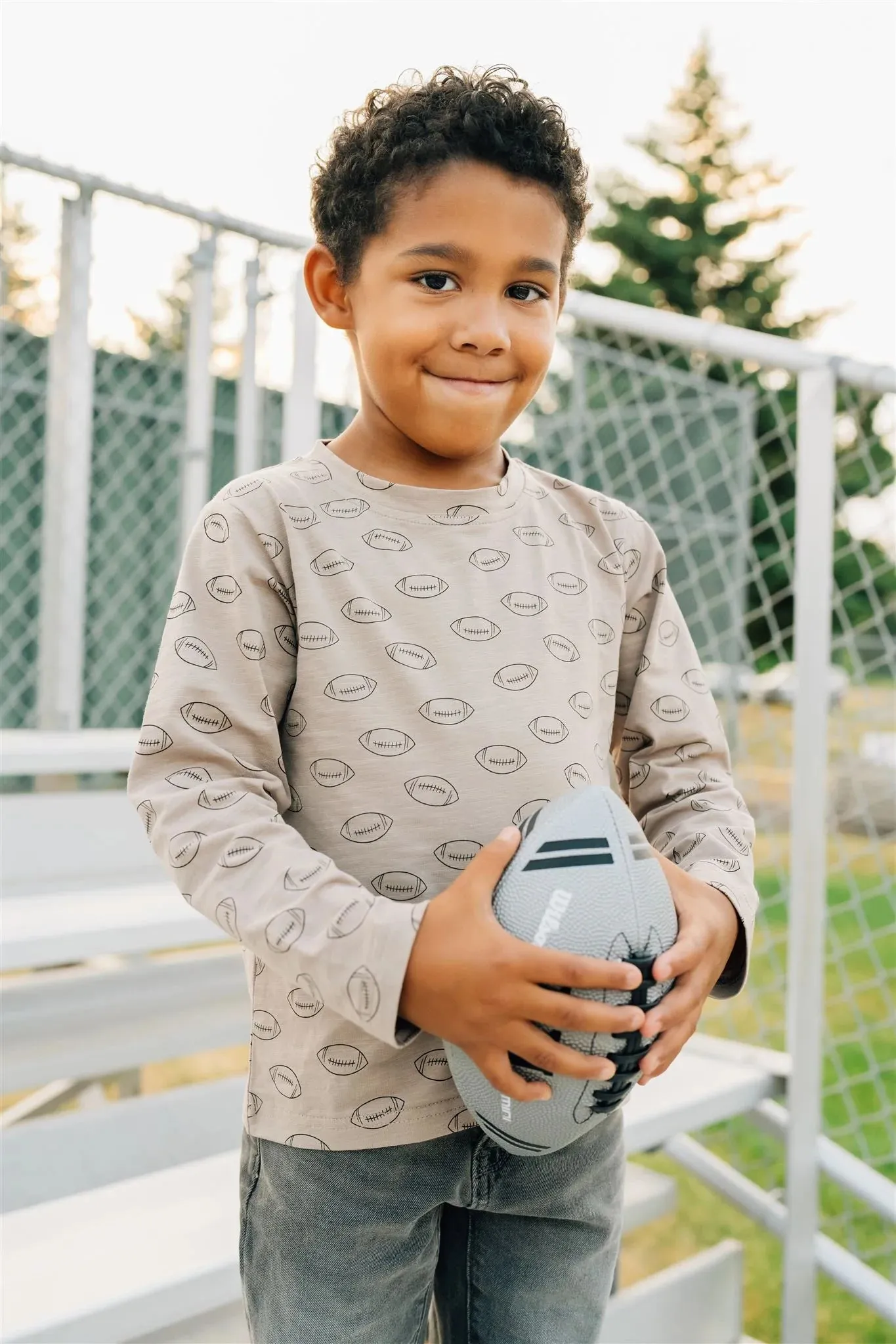 Long Sleeve Cotton Tee | Football