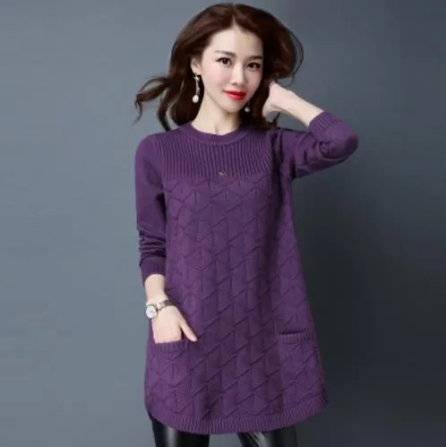 Loose sweaters for women 2019 spring autumn Bottoming shirt pullover sweaters winter Plus size 4XL Knit female outerwear A1135