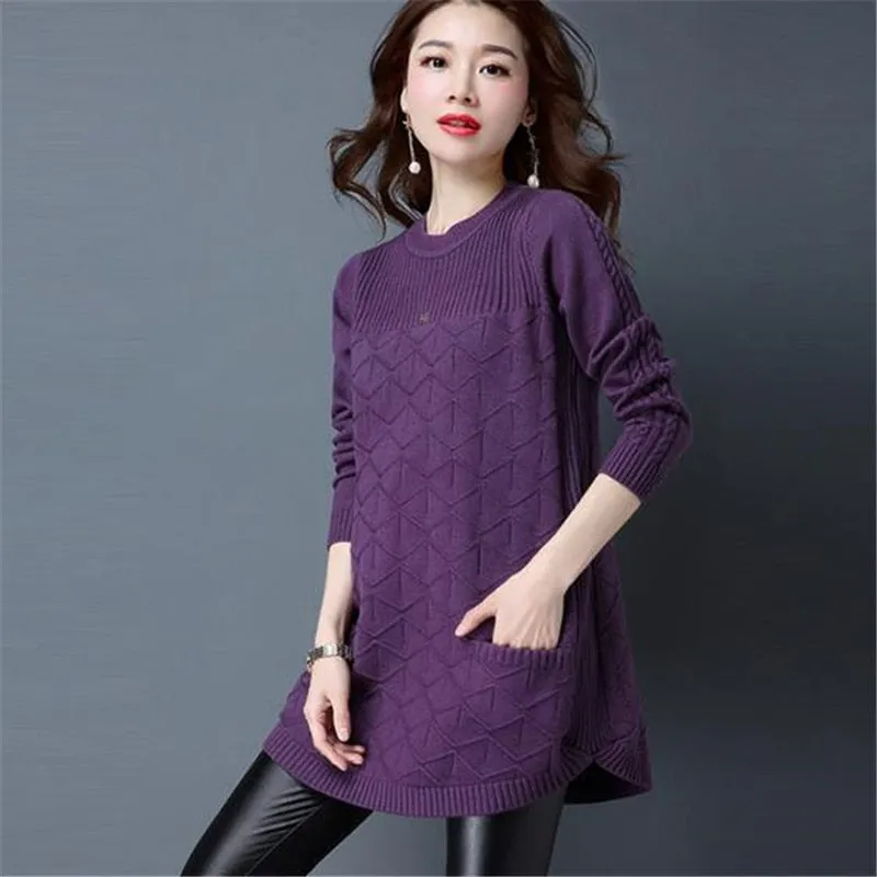 Loose sweaters for women 2019 spring autumn Bottoming shirt pullover sweaters winter Plus size 4XL Knit female outerwear A1135