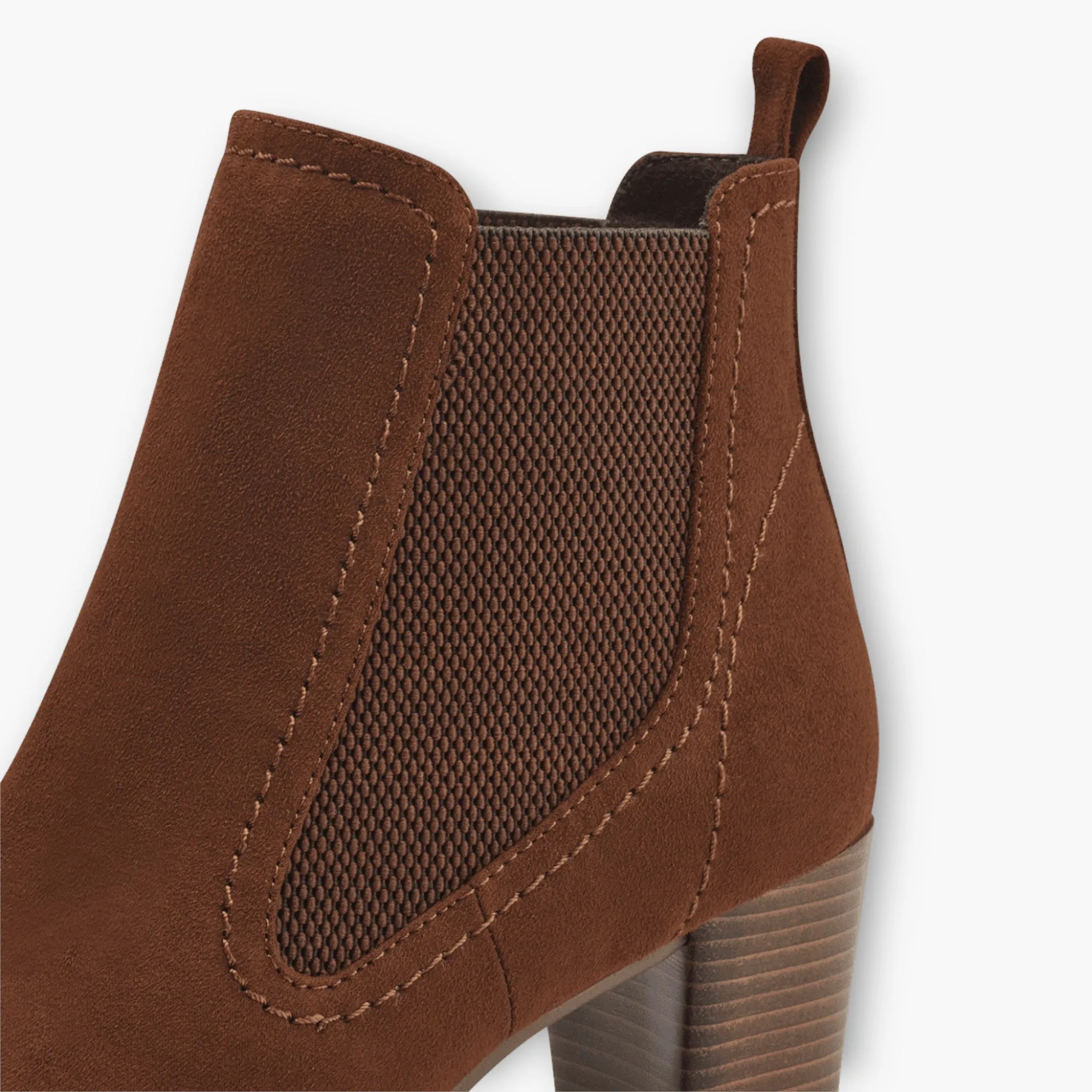 Marco Tozzi Block Heel Chelsea Boots in Brown