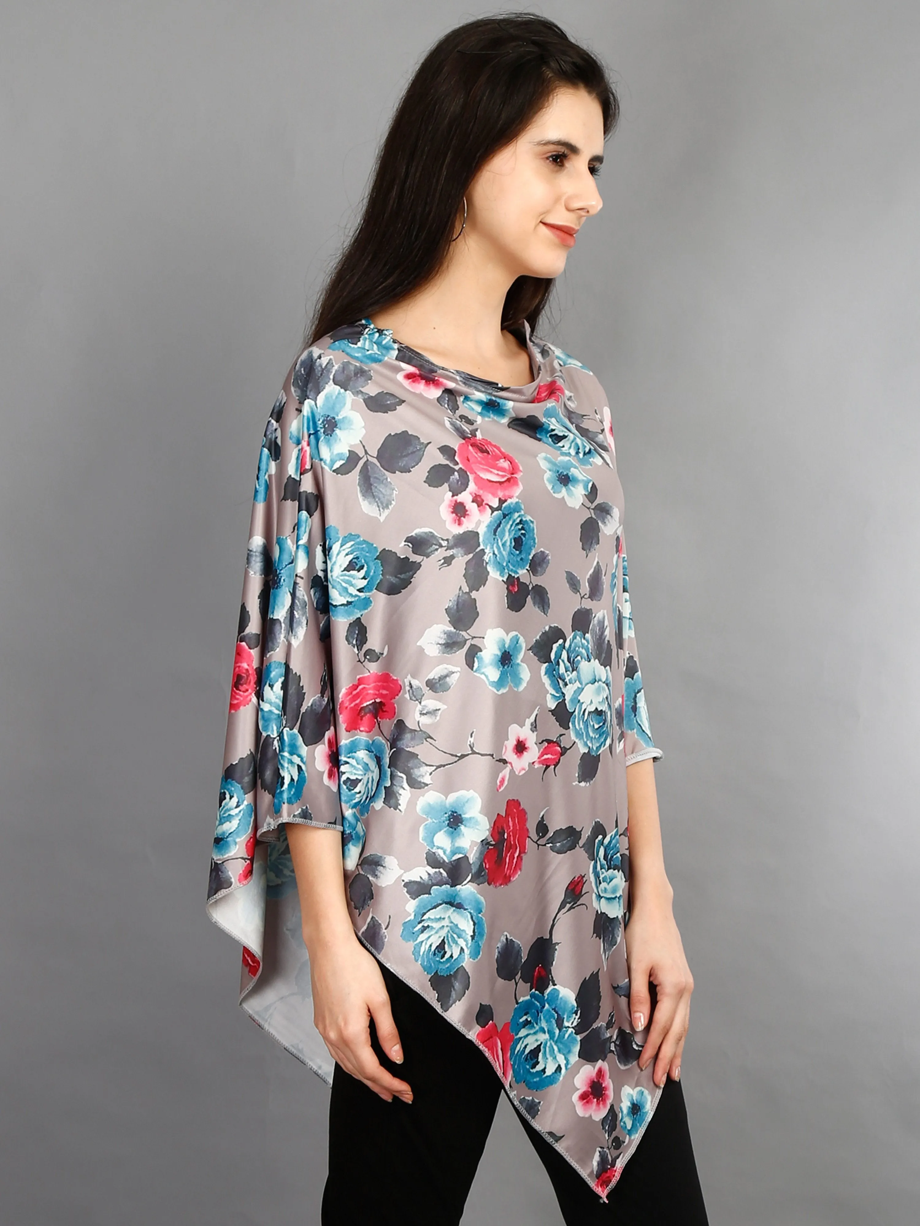 Maternity and Nursing Wear- Floral Grey