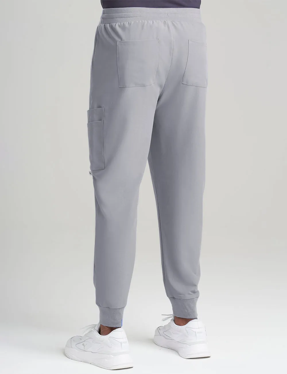 Men's 10-Pocket Jogger Scrub Pants - Stone Gray