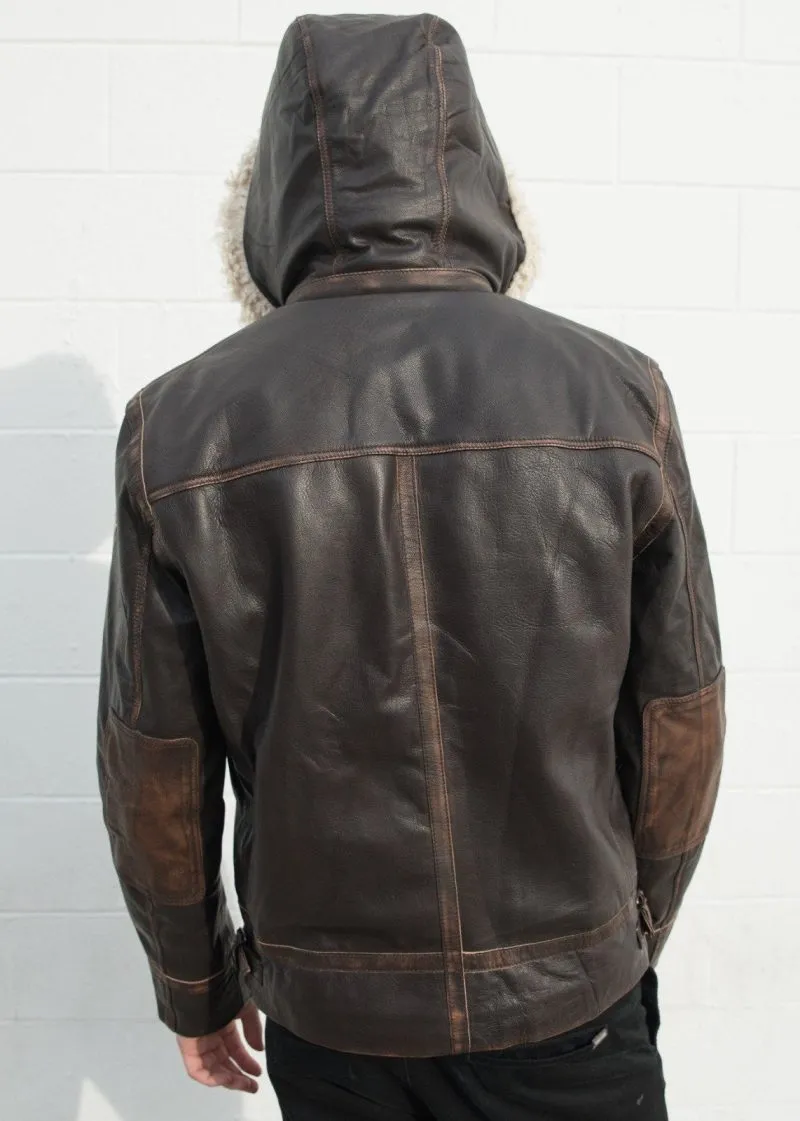 Men's Aviator Hoth Shearling Bomber Brown Han Solo Jacket