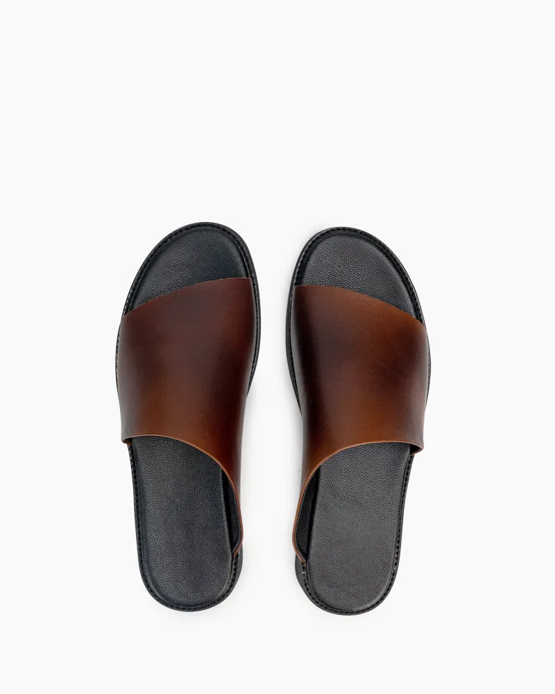 Men's Minimalist Leather Anti-slip Slippers Sandals