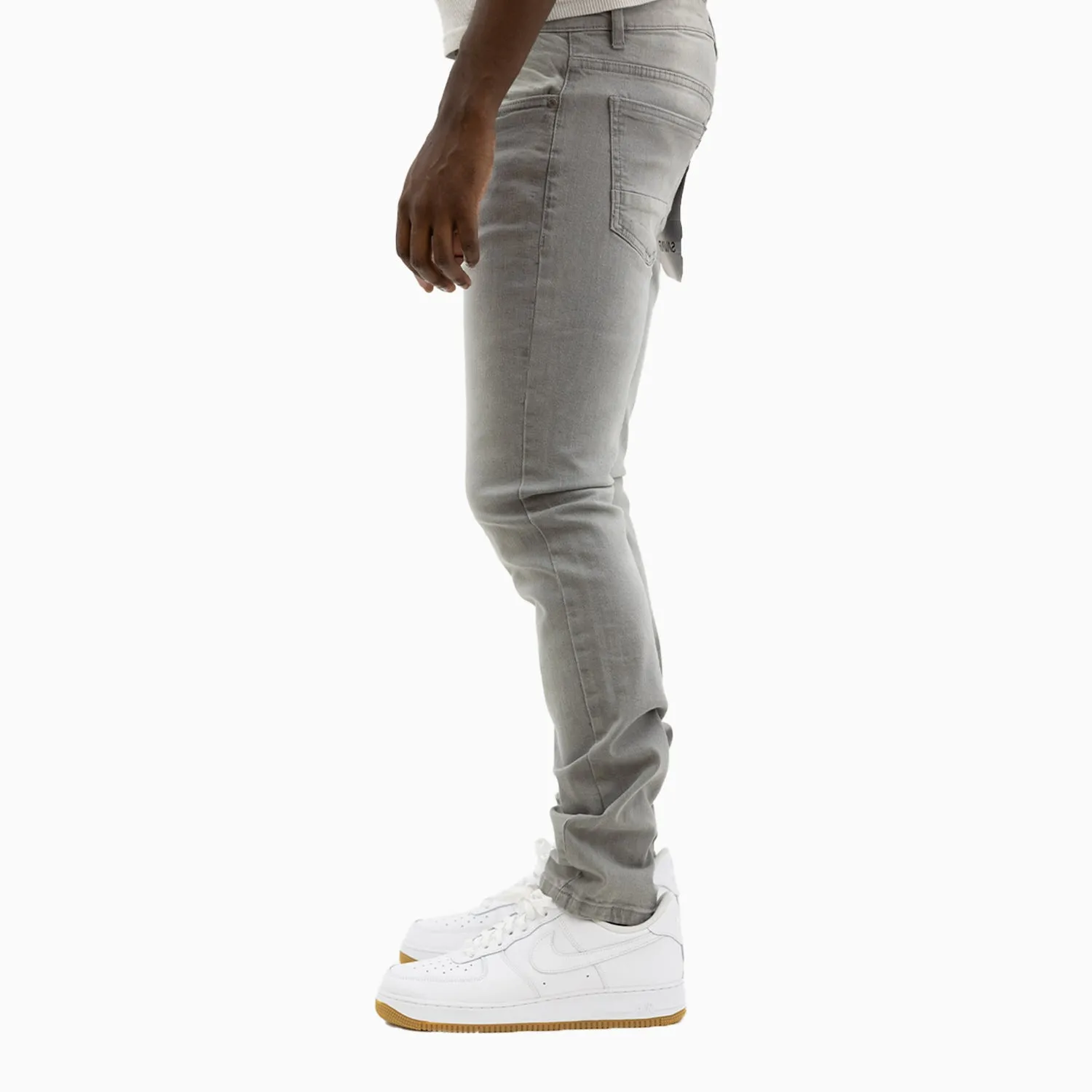 Men's Savar Light Grey Slim Denim Jeans Pant