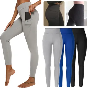 MISS MOLY   Ankle Length Mid-Waist Push-up Fitness Leggings with Pocket