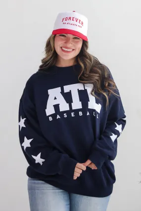 Navy ATL Baseball Star Sweatshirt