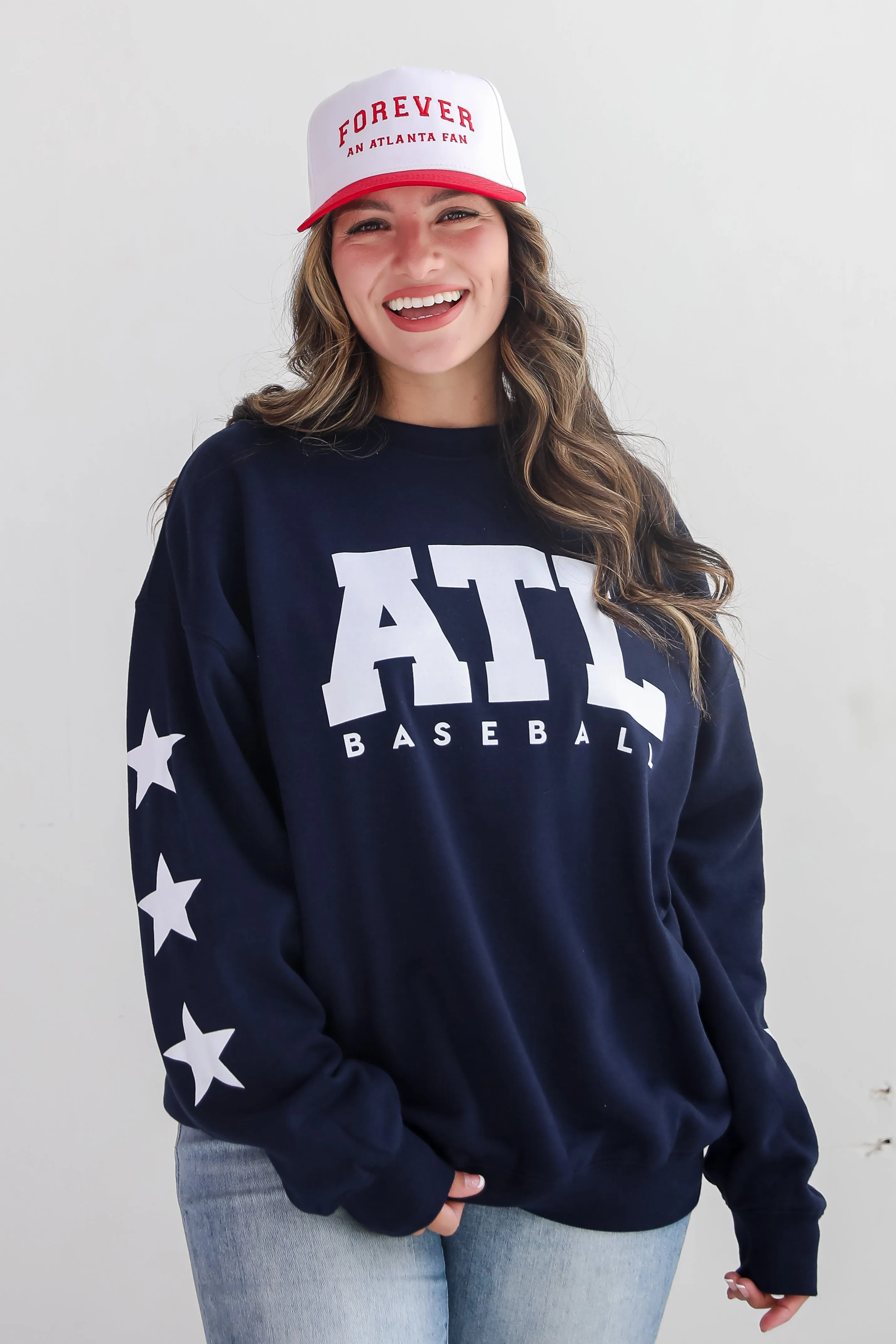 Navy ATL Baseball Star Sweatshirt