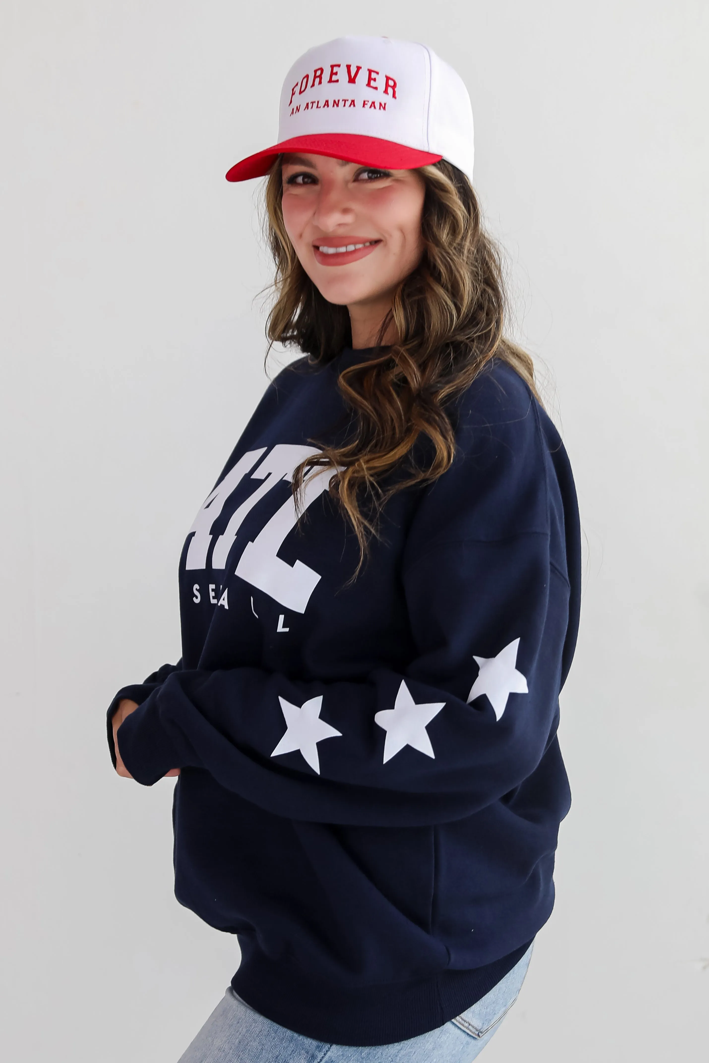 Navy ATL Baseball Star Sweatshirt