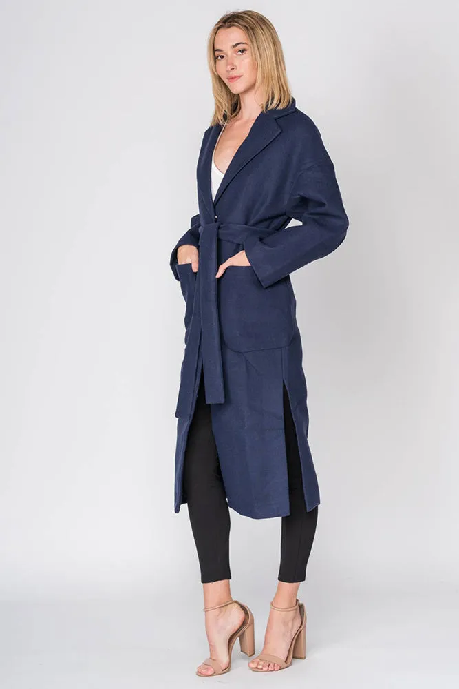 Oversized Suede Trench Coat