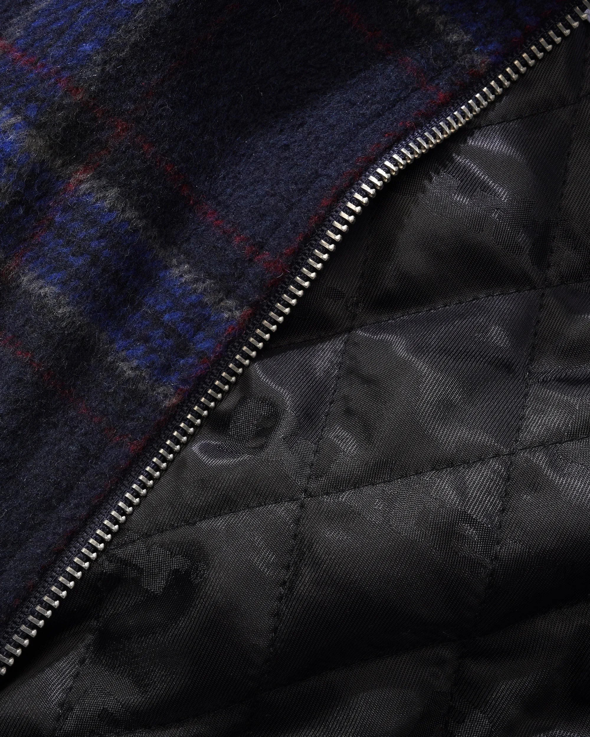 Plaid Flannel Insulated Overshirt, Navy