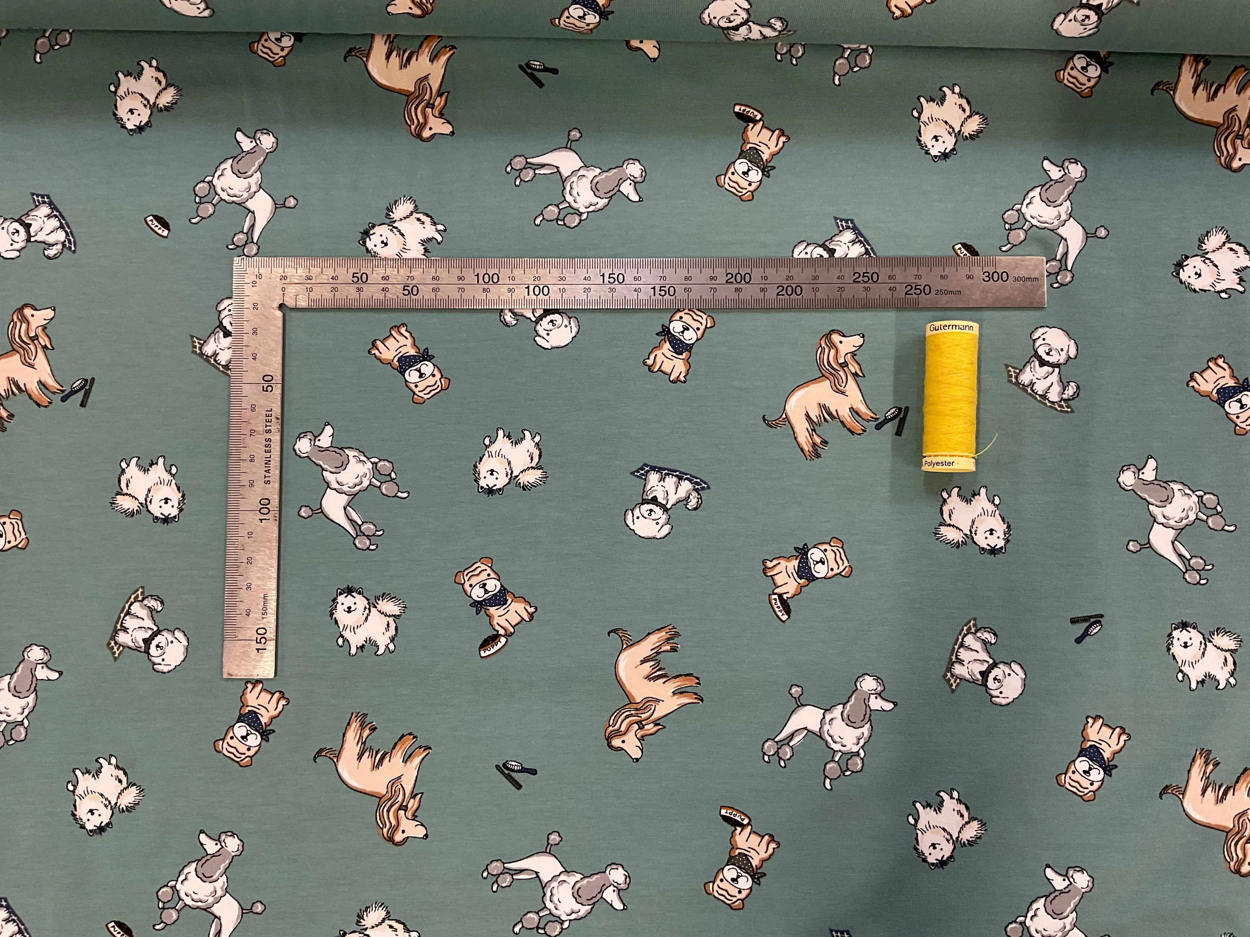 Puppies Cotton Jersey Fabric