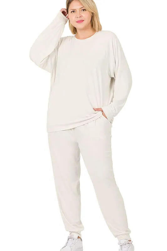 Raglan Sleeve Pullover & Jogger Pants Set