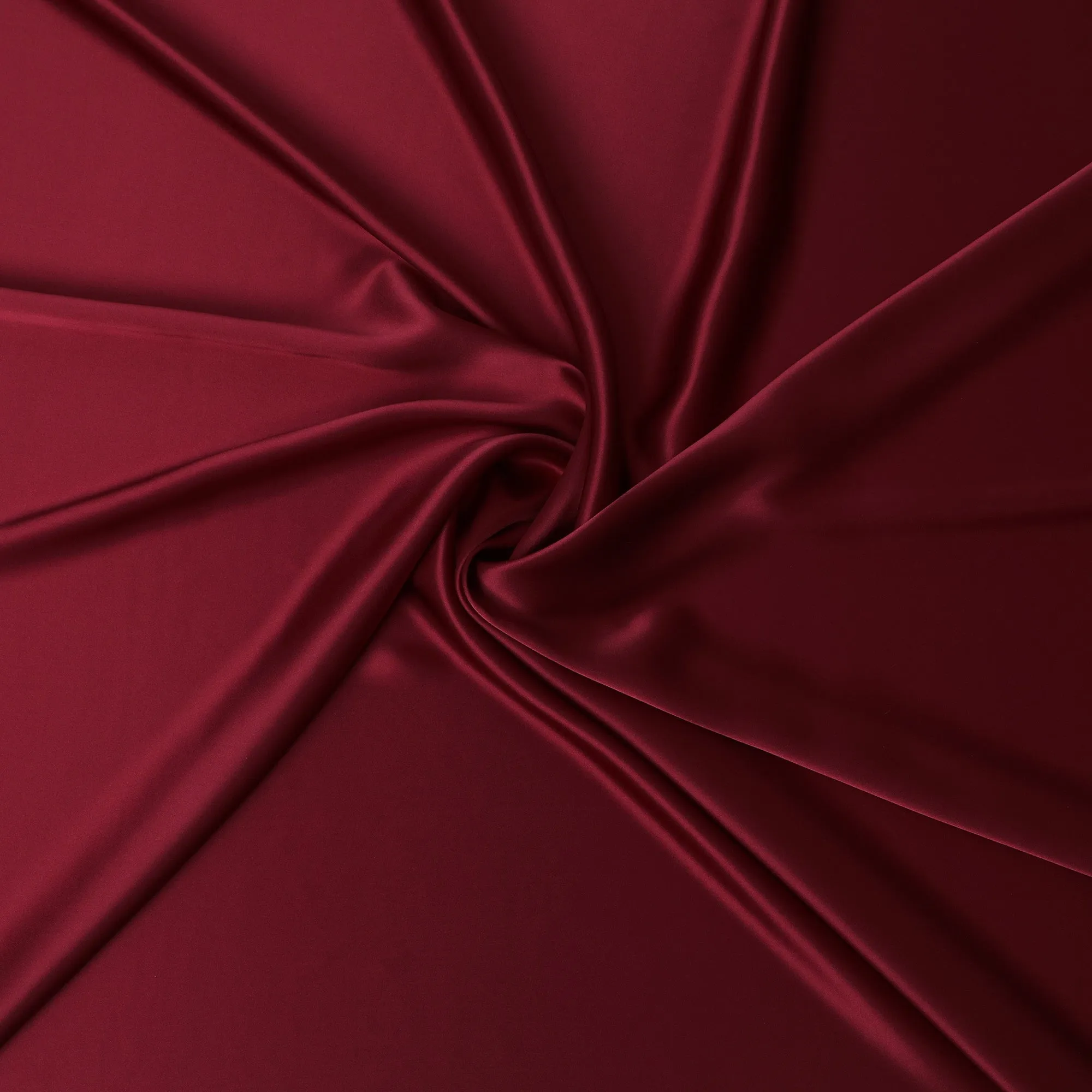 Rich Burgundy Pure Silk Satin Fabric, 110 cm Width-20051