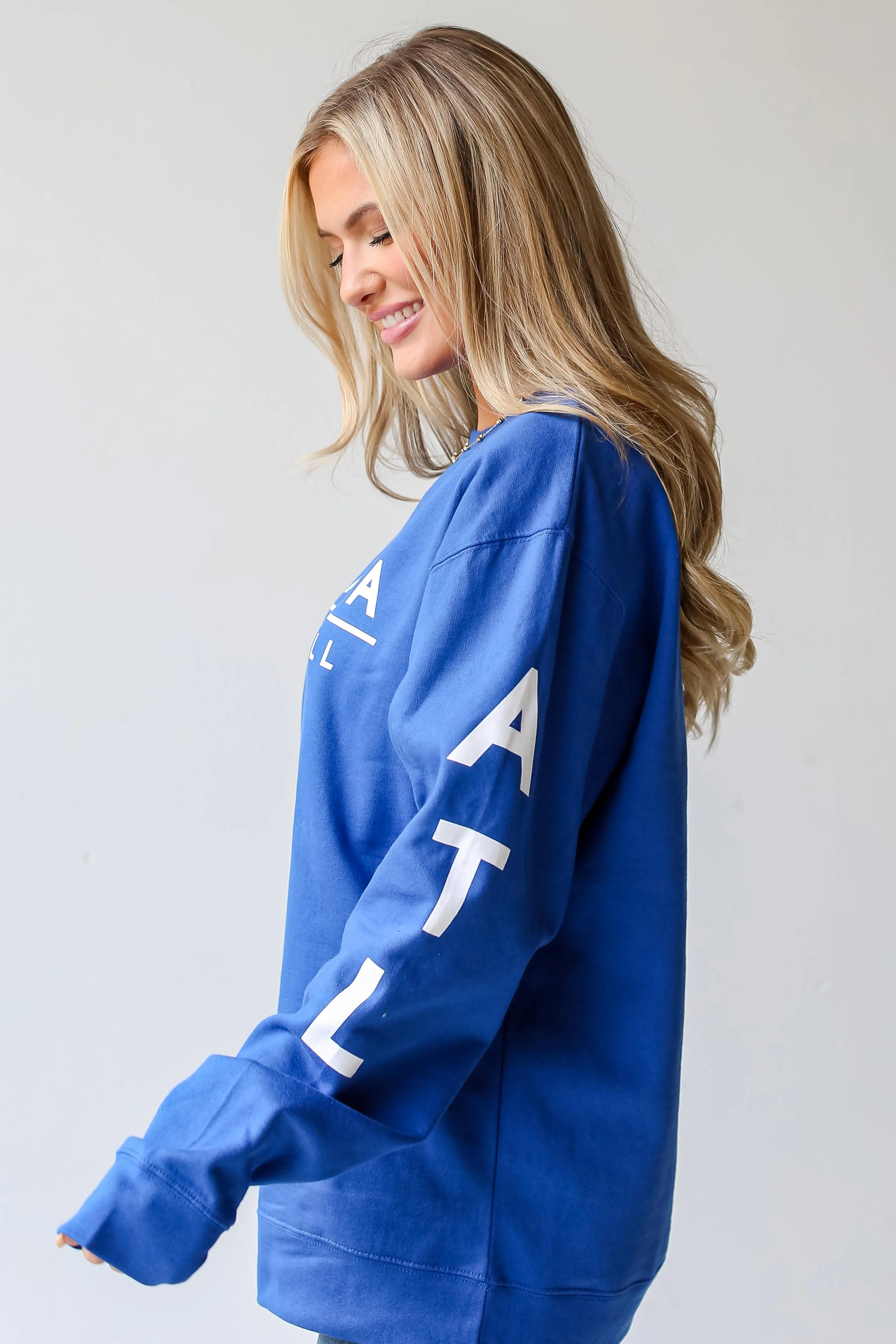 Royal Blue Atlanta Baseball Pullover