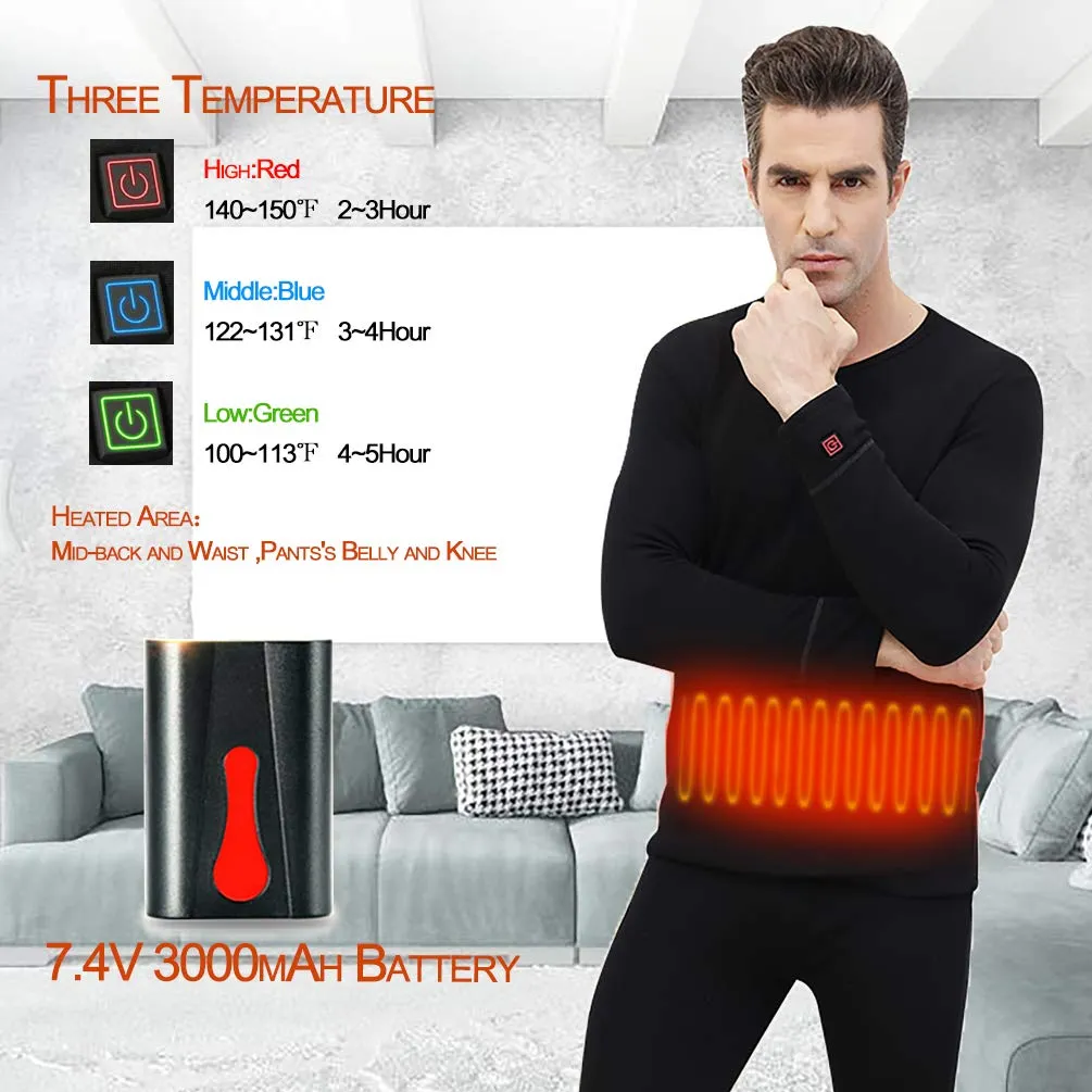 SAVIOR Heated Base Layer for Men's Thermal Underwear and Winter Clothing