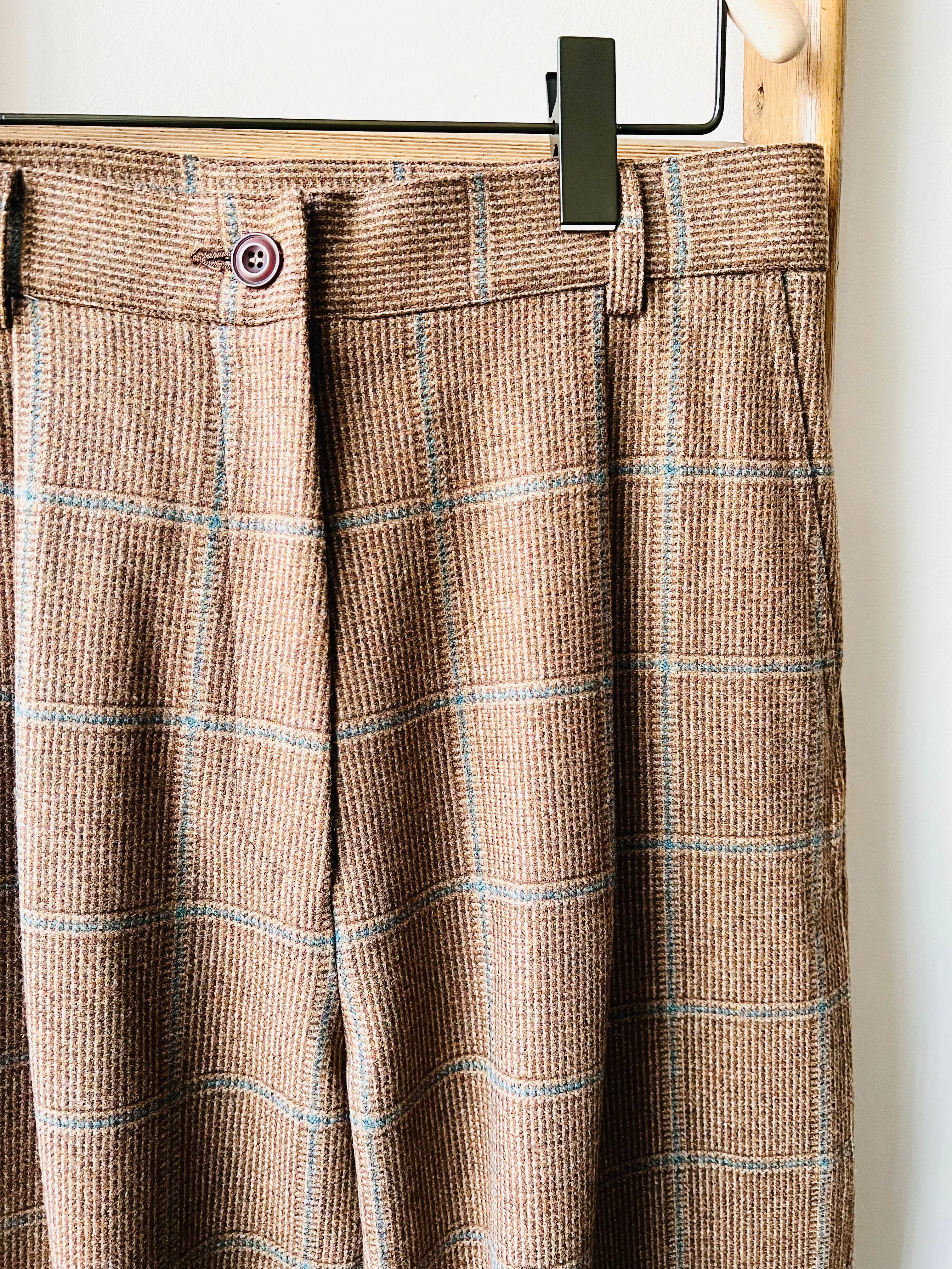 Scottish Merino Wool Trouser /Brown Check