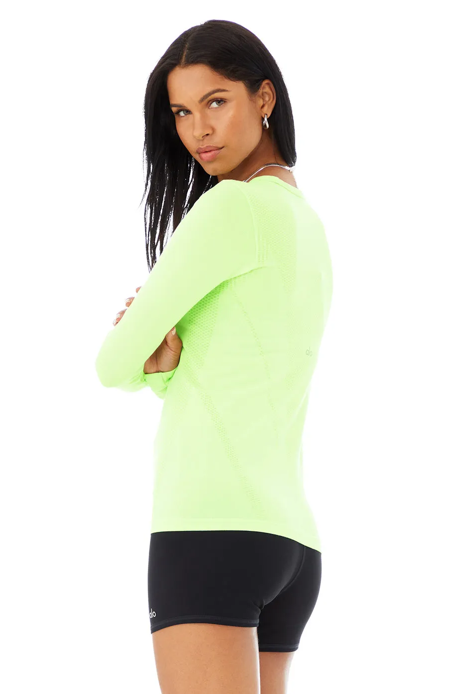 Seamless Essential Long Sleeve - Neon Lime