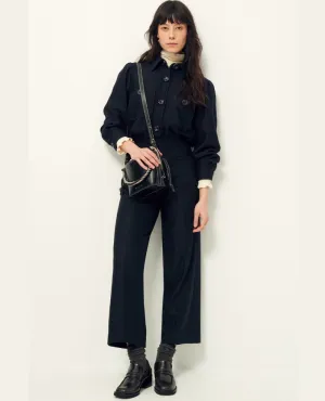 Sessun Alberwool Black Wide Trousers