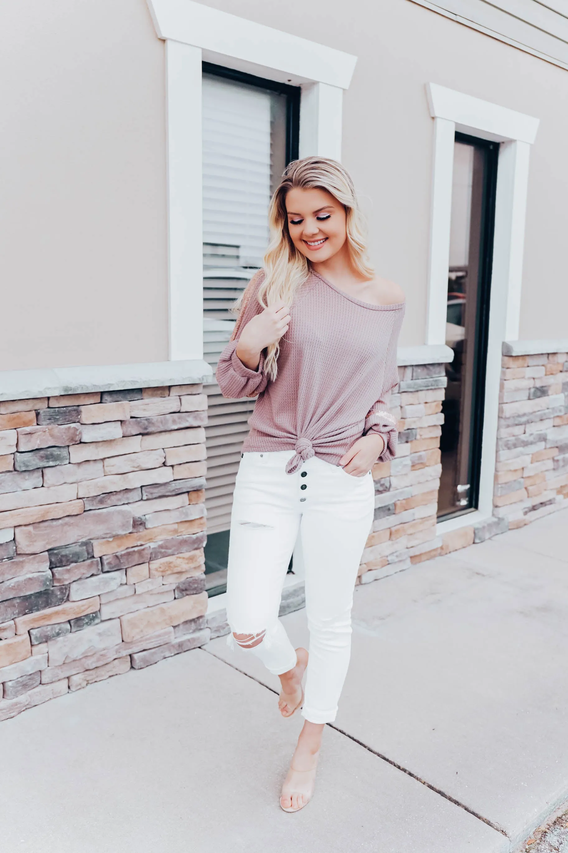 Shining Brightly Top - Taupe