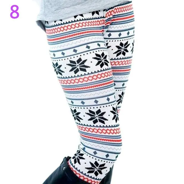 Snowflake Christmas Deer Leggings