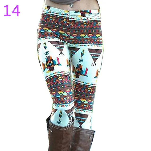 Snowflake Christmas Deer Leggings