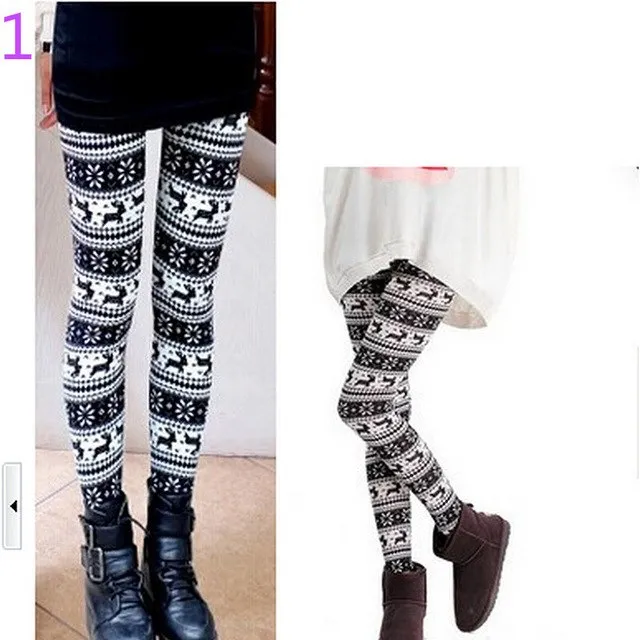 Snowflake Christmas Deer Leggings