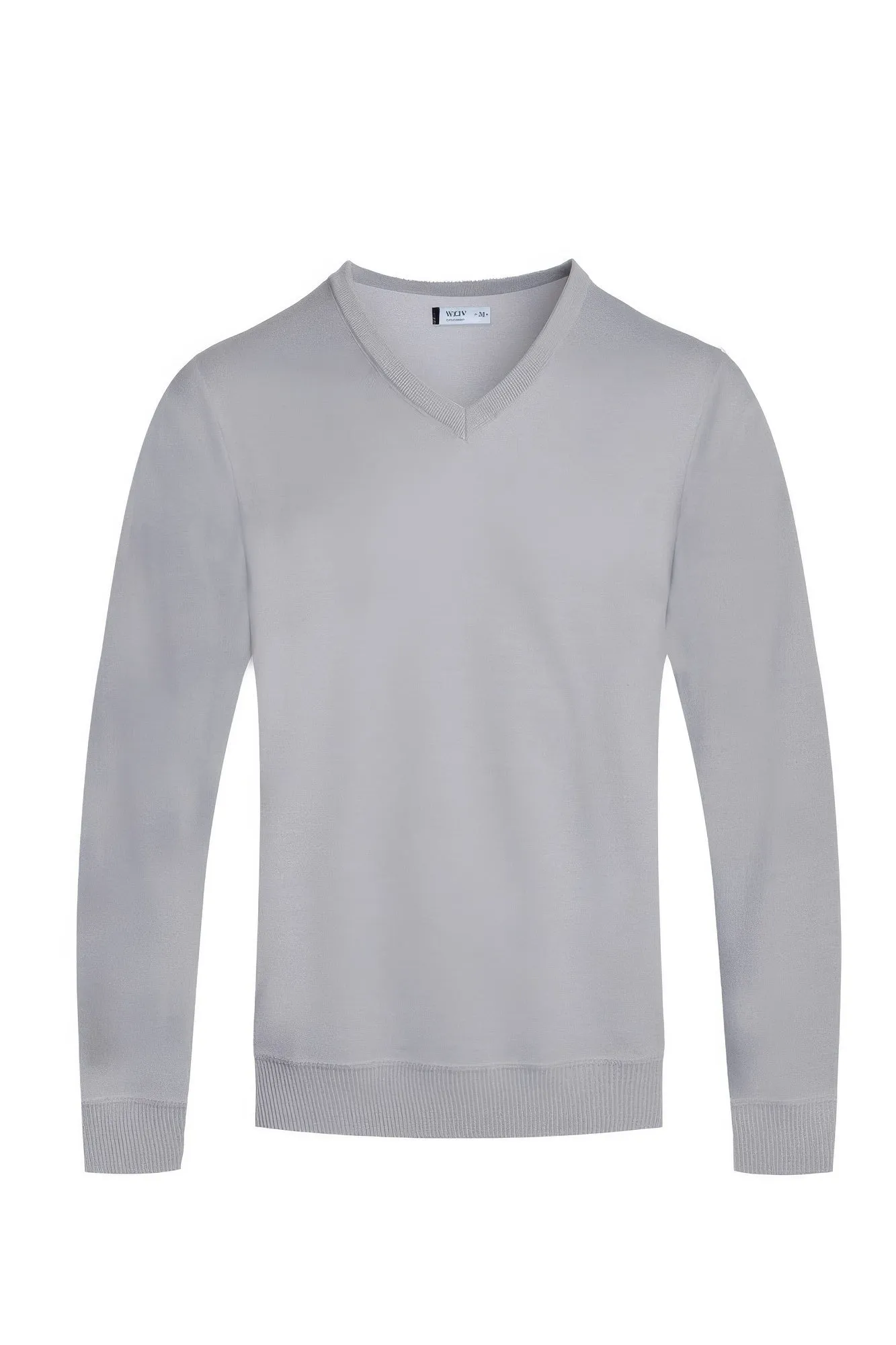 Solid V-neck Sweater