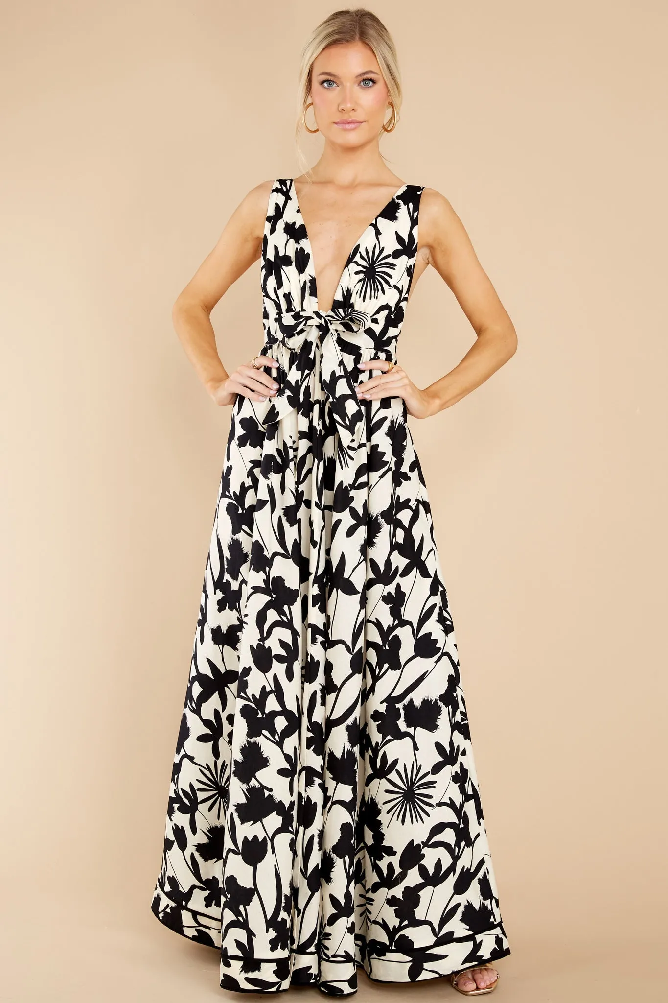 Subtly Sweet Black Multi Print Maxi Dress