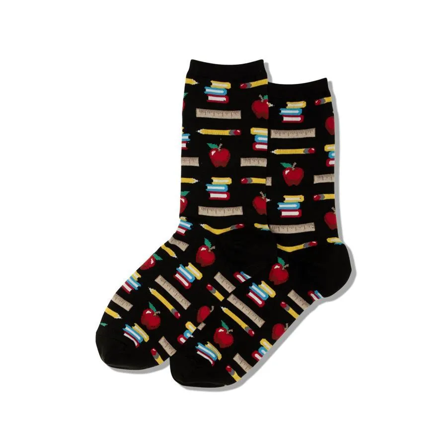 Teacher's Pet (Black) Women's Crew Socks