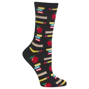 Teacher's Pet (Black) Women's Crew Socks