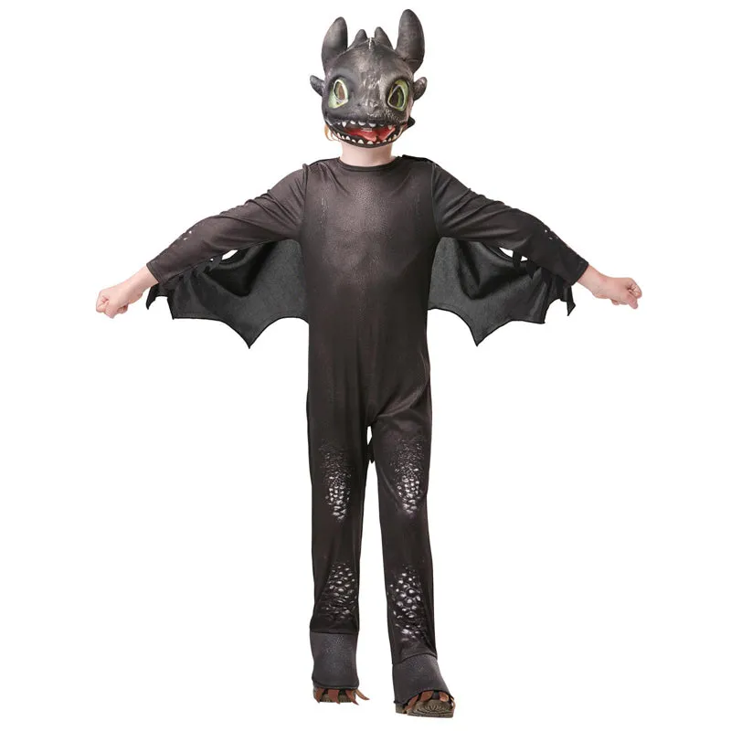 TOOTHLESS NIGHT FURY DELUXE COSTUME, CHILD