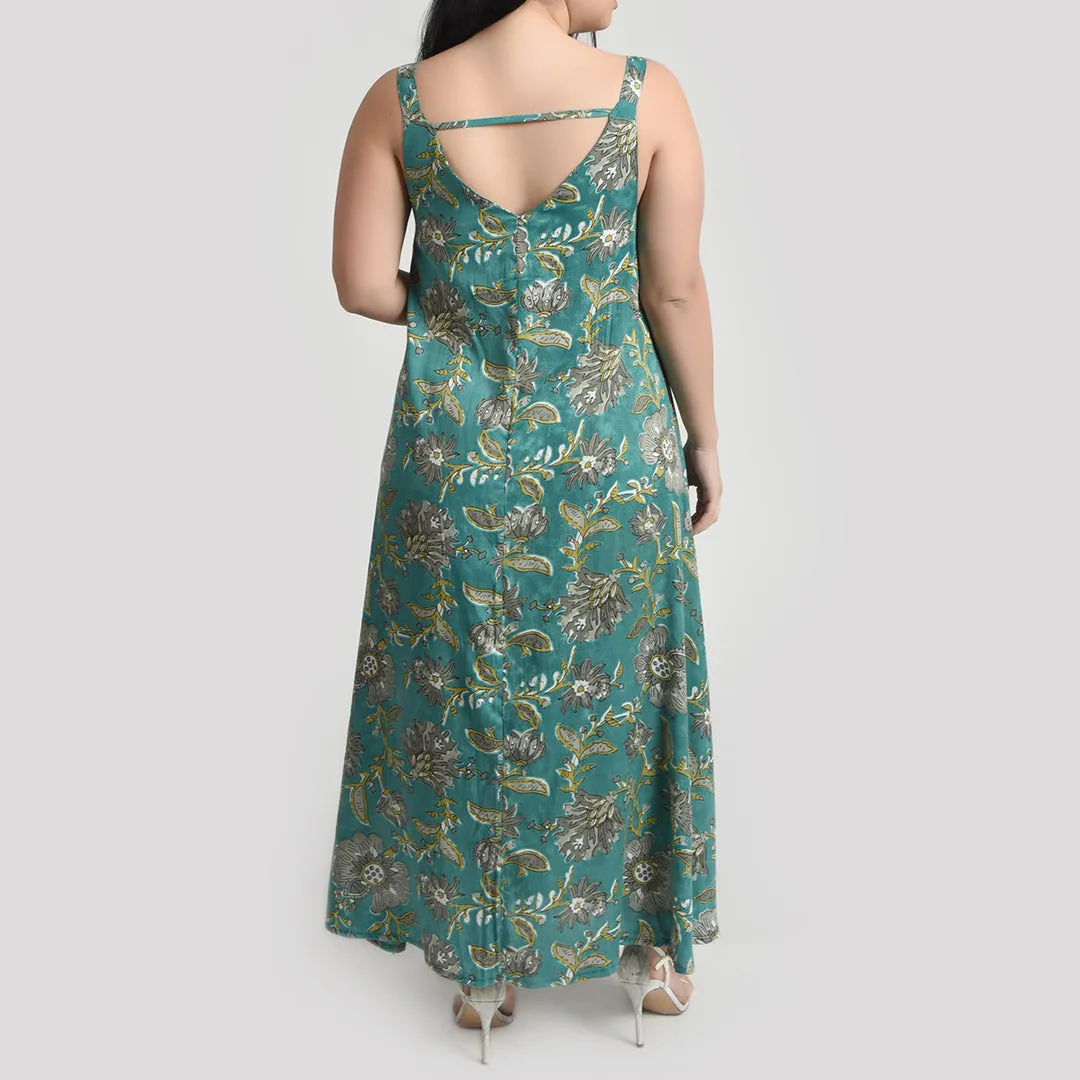 Turquoise Maxi Dress Size 14-30 SM10