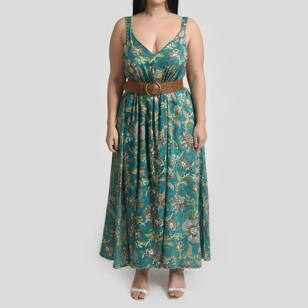 Turquoise Maxi Dress Size 14-30 SM10