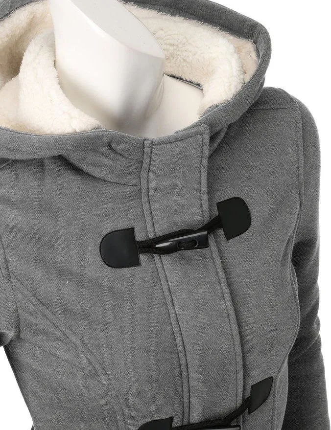 VenusFox Parka Button Hooded Coat