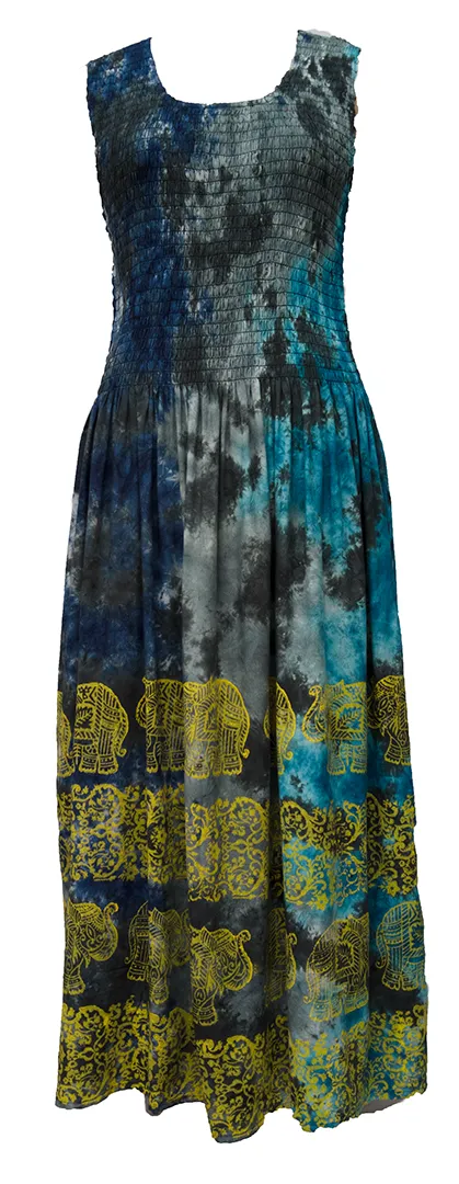 Viscose Tie Dye Maxi Dress UK  One Size 14-24 EA11