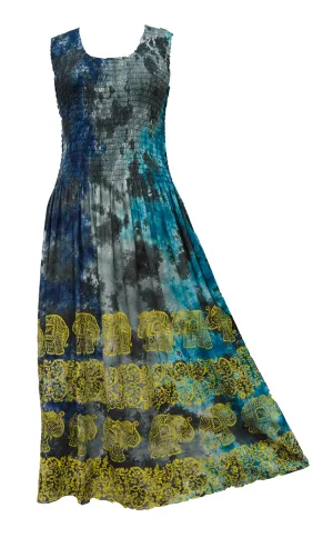 Viscose Tie Dye Maxi Dress UK  One Size 14-24 EA11