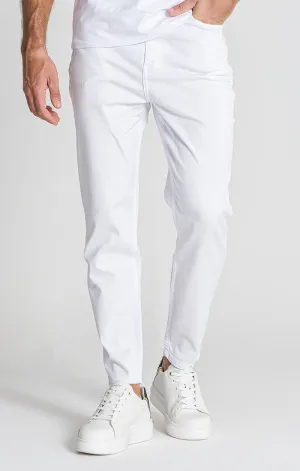 White Carrot Leg Jeans