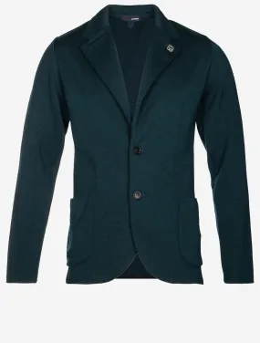 Wool Knit Jacket Green